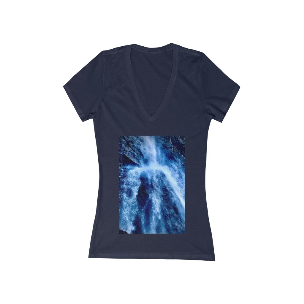 Yosemite Falls 2 - Women's Jersey Short Sleeve V-Neck Tee