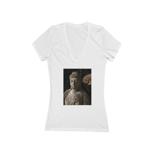 Buddha - Women's Jersey Short Sleeve V-Neck Tee
