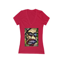Load image into Gallery viewer, Ol' Blue Eye - Women's Jersey Short Sleeve V-Neck Tee