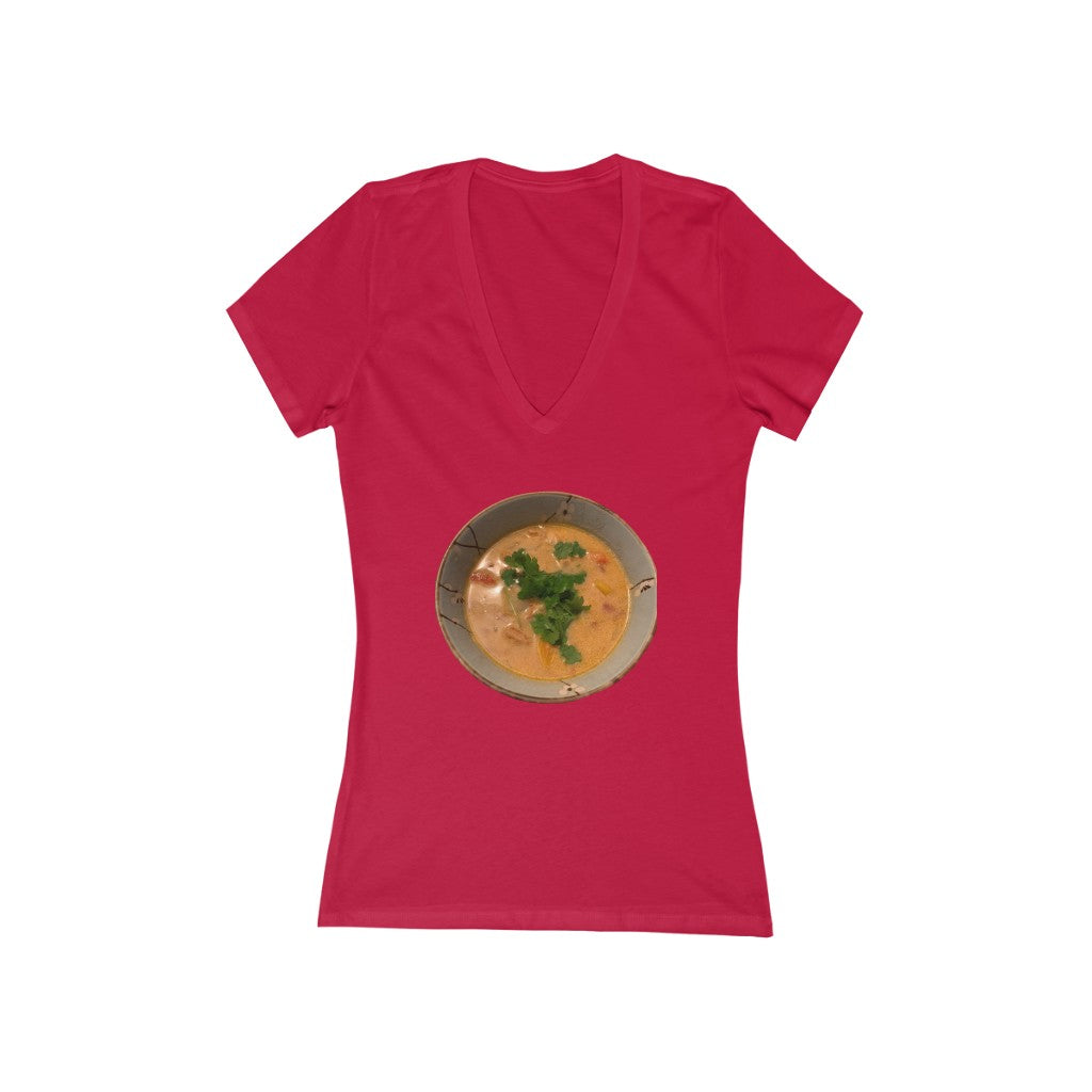 Curry - Women's Jersey Short Sleeve V-Neck Tee