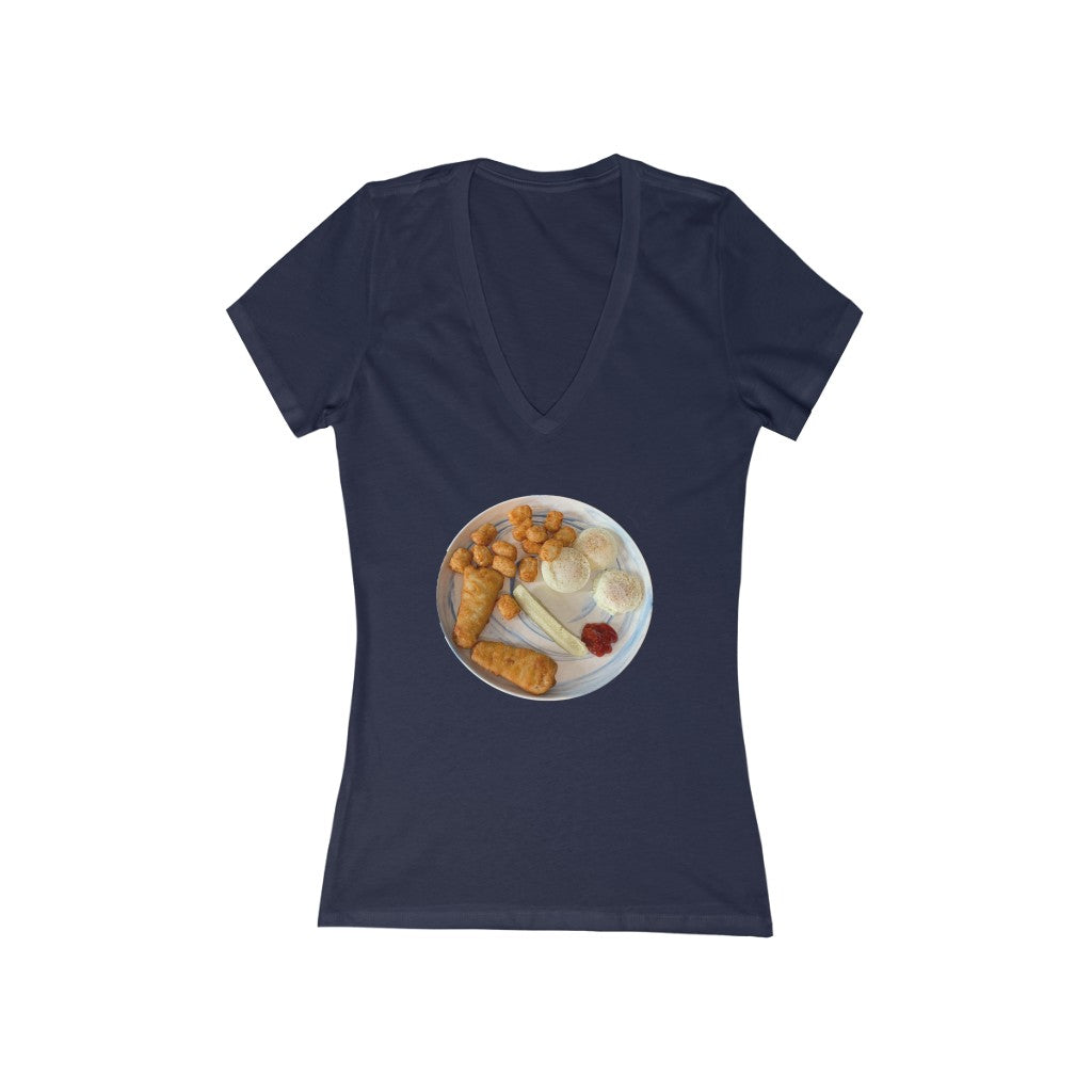 Eggs 1 - Women's Jersey Short Sleeve V-Neck Tee