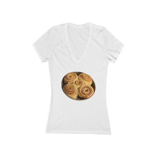 Cinnamon Buns - Women's Jersey Short Sleeve V-Neck Tee