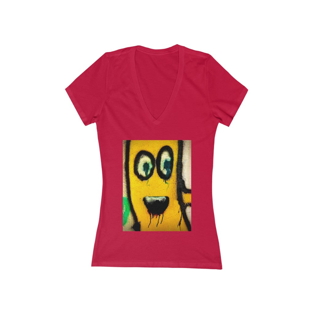 Cherry Juice Dripping - Women's Jersey Short Sleeve V-Neck Tee