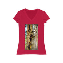Load image into Gallery viewer, Yosemite Tree - Women's Jersey Short Sleeve V-Neck Tee