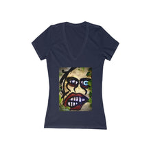 Load image into Gallery viewer, Ol' Blue Eye - Women's Jersey Short Sleeve V-Neck Tee