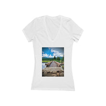 Load image into Gallery viewer, Yosemite Bridge - Women's Jersey Short Sleeve V-Neck Tee