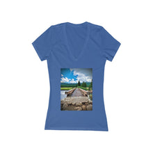 Load image into Gallery viewer, Yosemite Bridge - Women's Jersey Short Sleeve V-Neck Tee