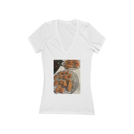 Almost Smoked Salmon - Women's Jersey Short Sleeve V-Neck Tee
