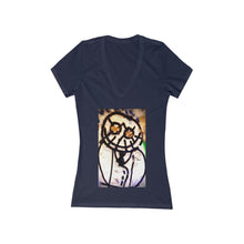 Load image into Gallery viewer, The Smiler - Women's Jersey Short Sleeve V-Neck Tee