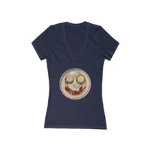 Load image into Gallery viewer, Awkward Smile - Women's Jersey Short Sleeve V-Neck Tee