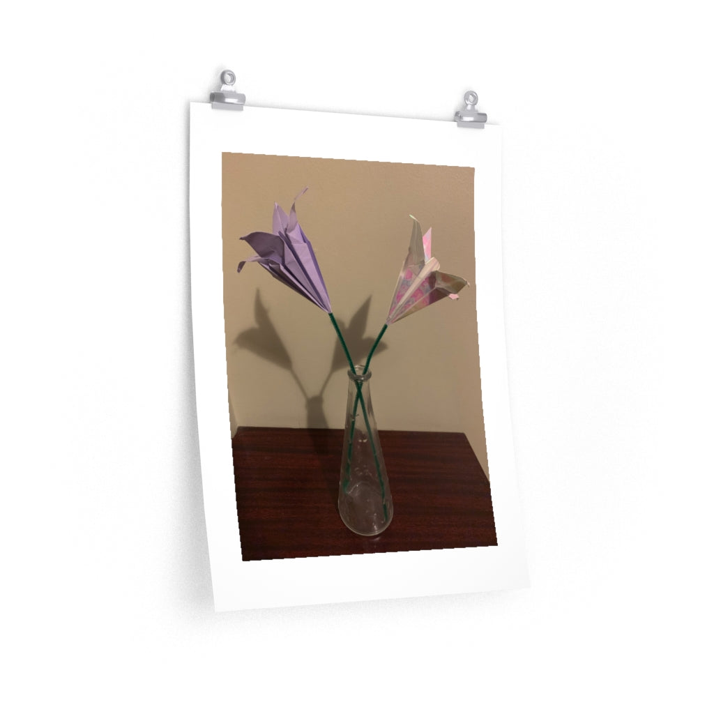 Origami Flowers - Premium Matte poster