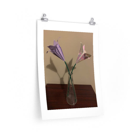 Origami Flowers - Premium Matte poster