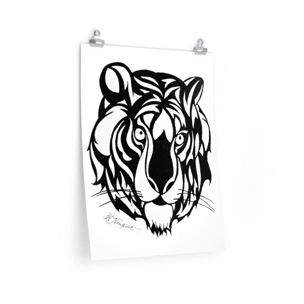 "Bengal Tiger Head" - Premium Matte poster