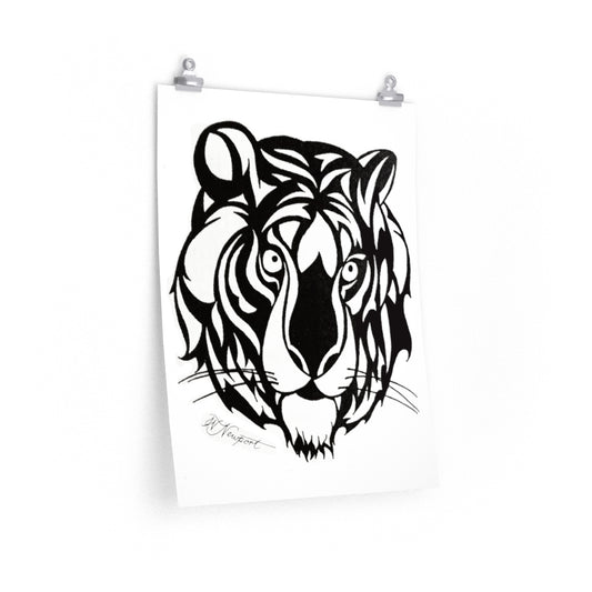 "Bengal Tiger Head" - Premium Matte poster