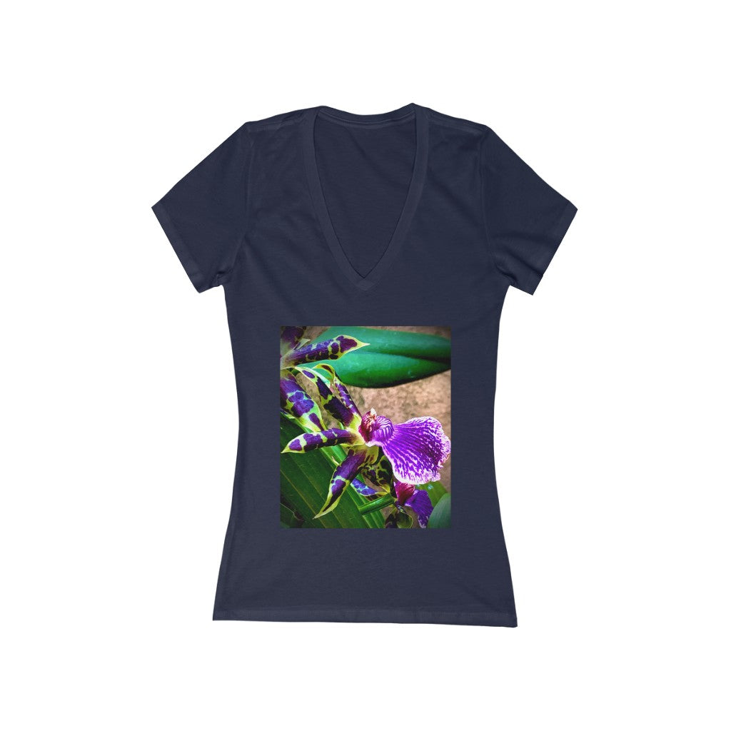Orchid 3 - Women's Jersey Short Sleeve V-Neck Tee