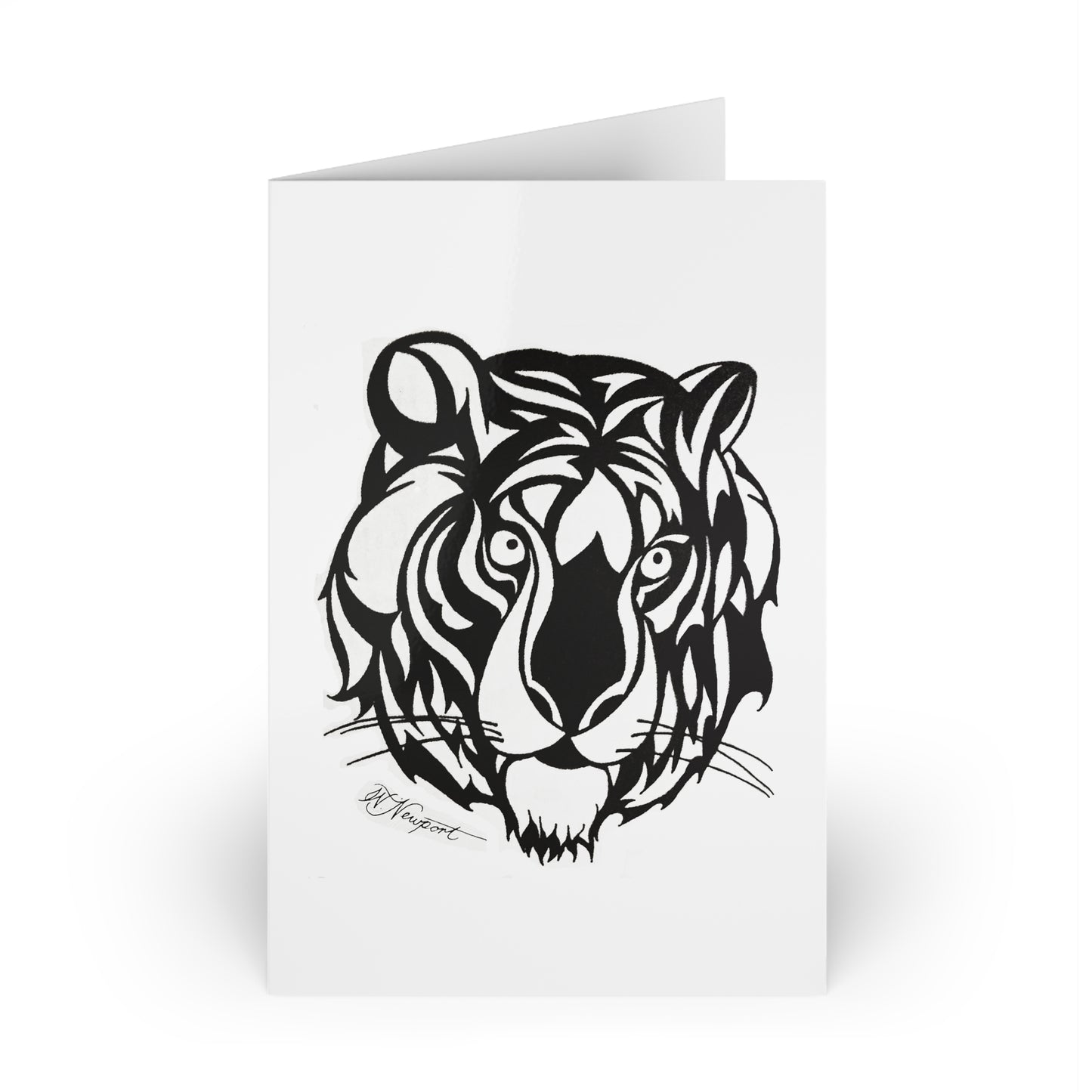 Bengal Tiger Head Greeting Cards — Single or 10-Pack
