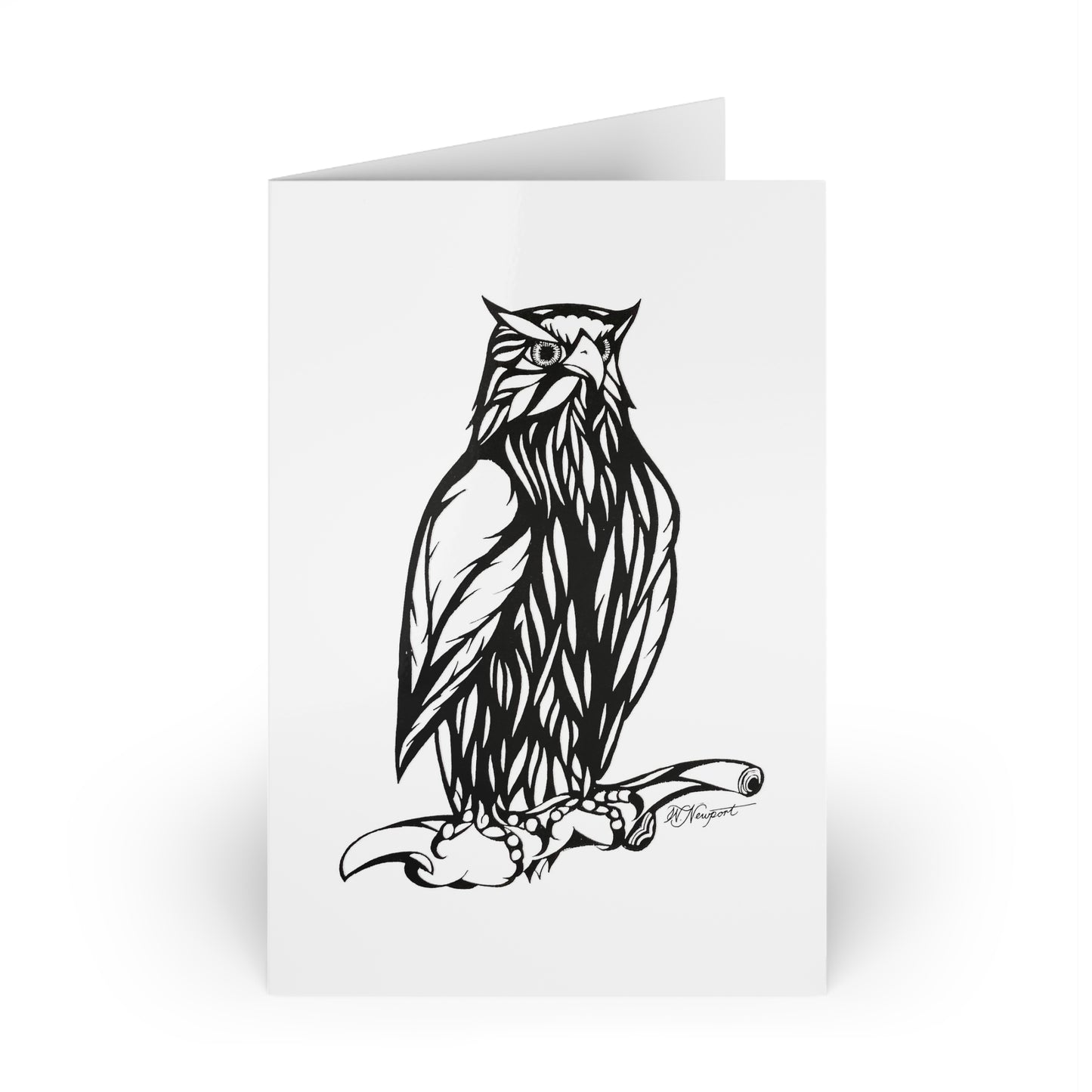 Wise Old Owl Greeting Cards — Set of 1 or 10