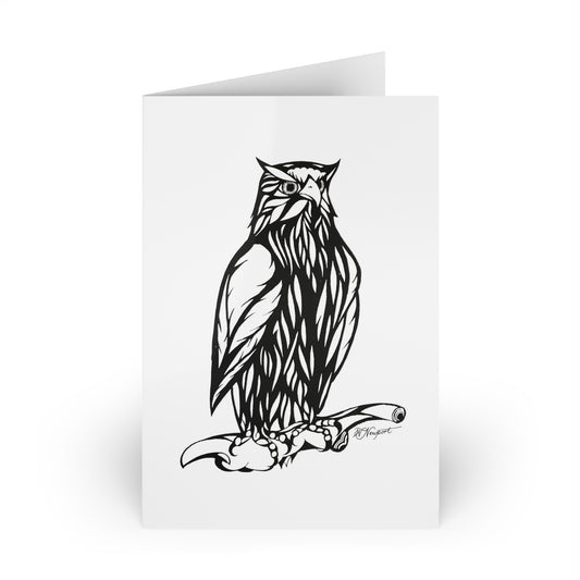 Wise Old Owl Greeting Cards — Set of 1 or 10