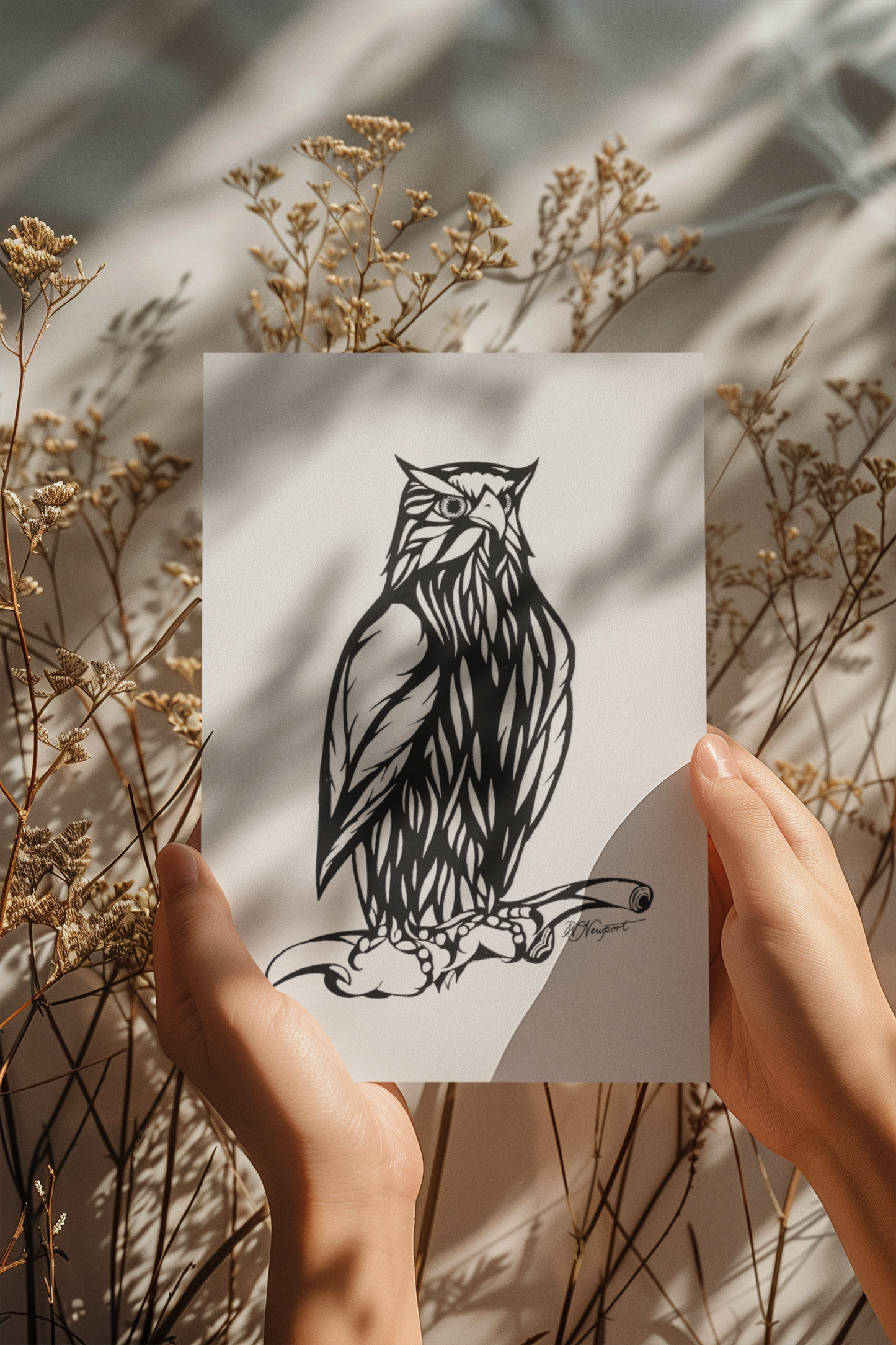 Wise Old Owl Greeting Cards — Set of 1 or 10