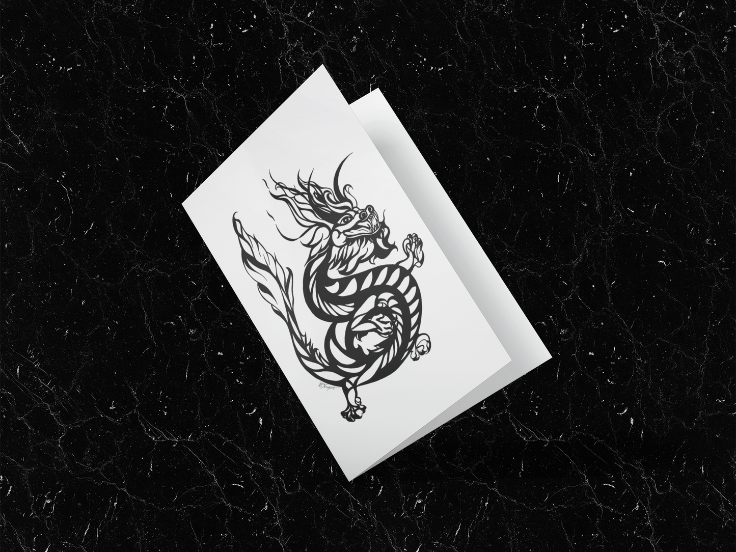 Dragon Greeting Cards — Ja Ja Uma Design (Single or 10-Pack)