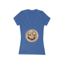 Load image into Gallery viewer, Awkward Smile - Women&#39;s Jersey Short Sleeve V-Neck Tee
