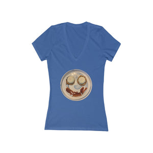 Awkward Smile - Women's Jersey Short Sleeve V-Neck Tee