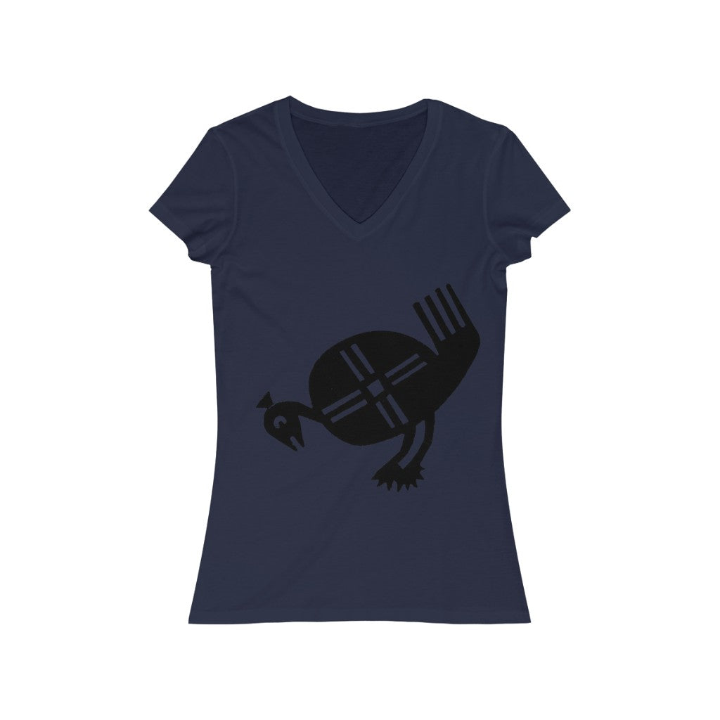 Bird From Art Room 1 - Women's Jersey Short Sleeve V-Neck Tee