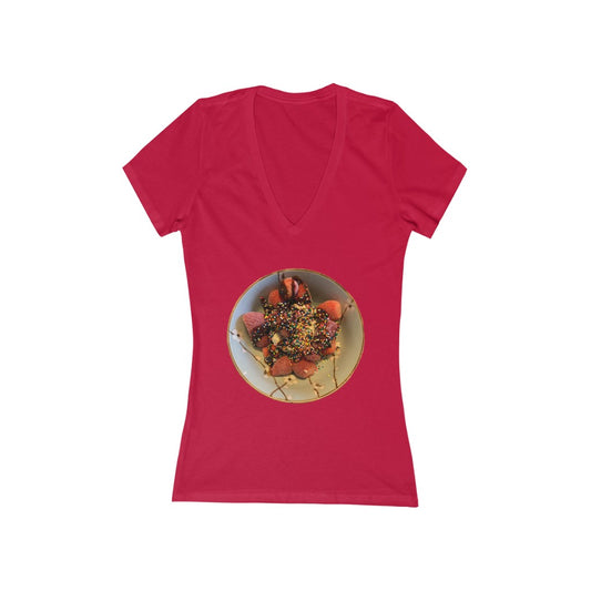 A Child's Delight - Women's Jersey Short Sleeve V-Neck Tee