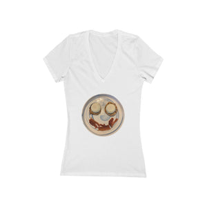 Awkward Smile - Women's Jersey Short Sleeve V-Neck Tee