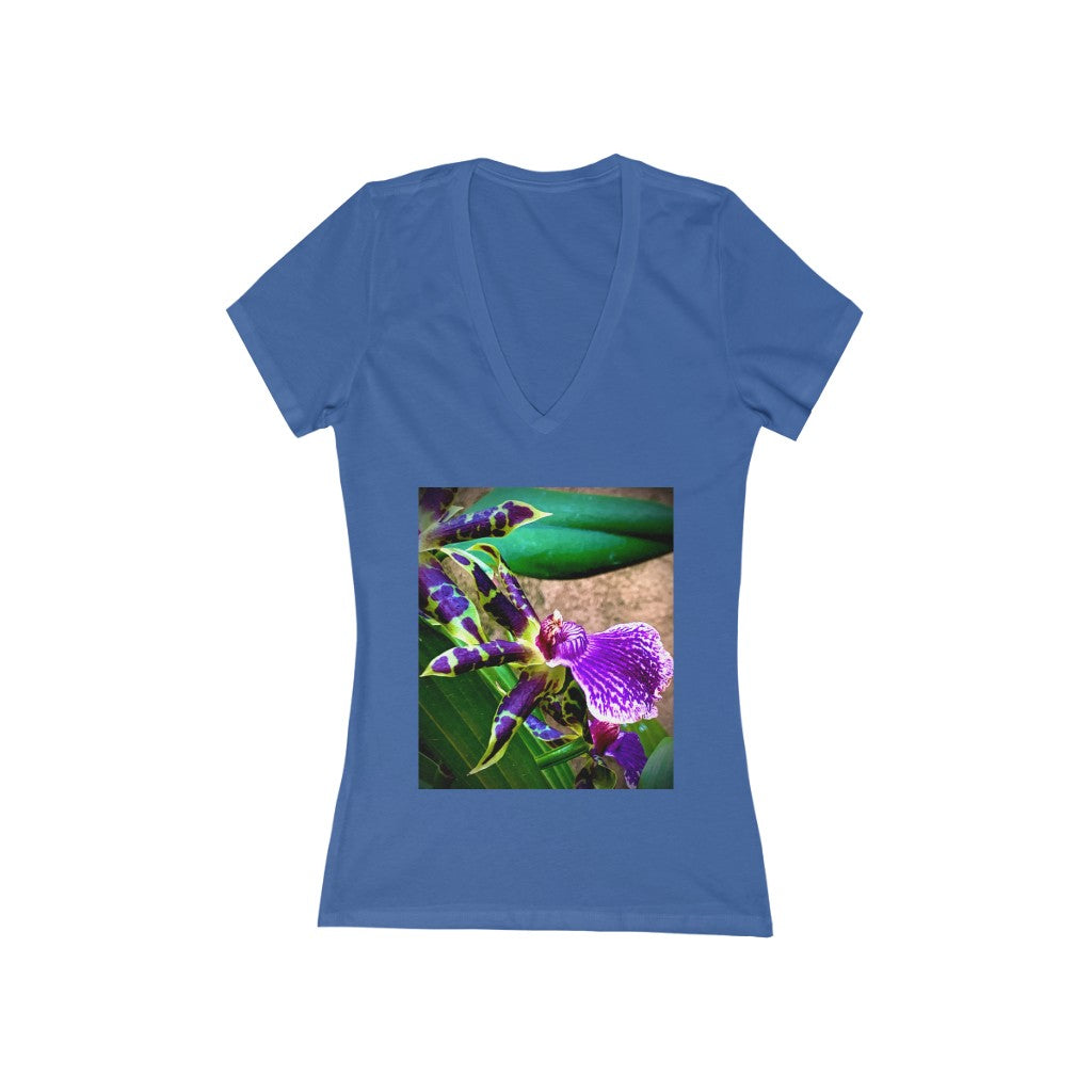 Orchid 3 - Women's Jersey Short Sleeve V-Neck Tee