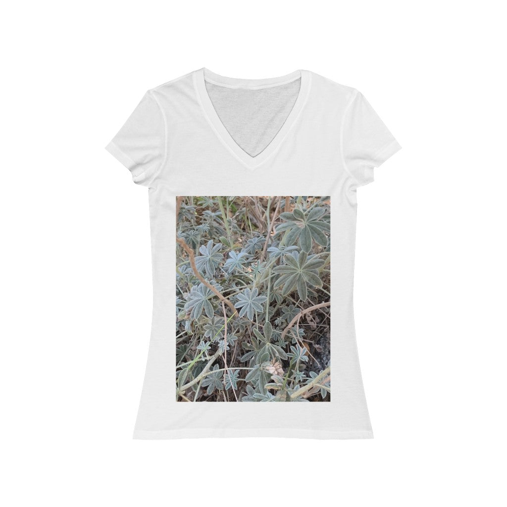 Plant 1 - Women's Jersey Short Sleeve V-Neck Tee