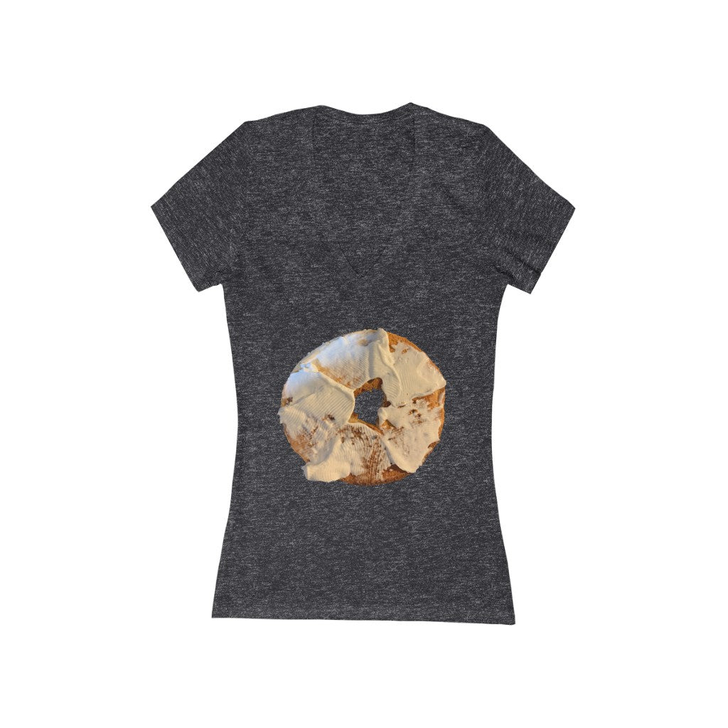 Bagel & Cream Cheese - Women's Jersey Short Sleeve V-Neck Tee