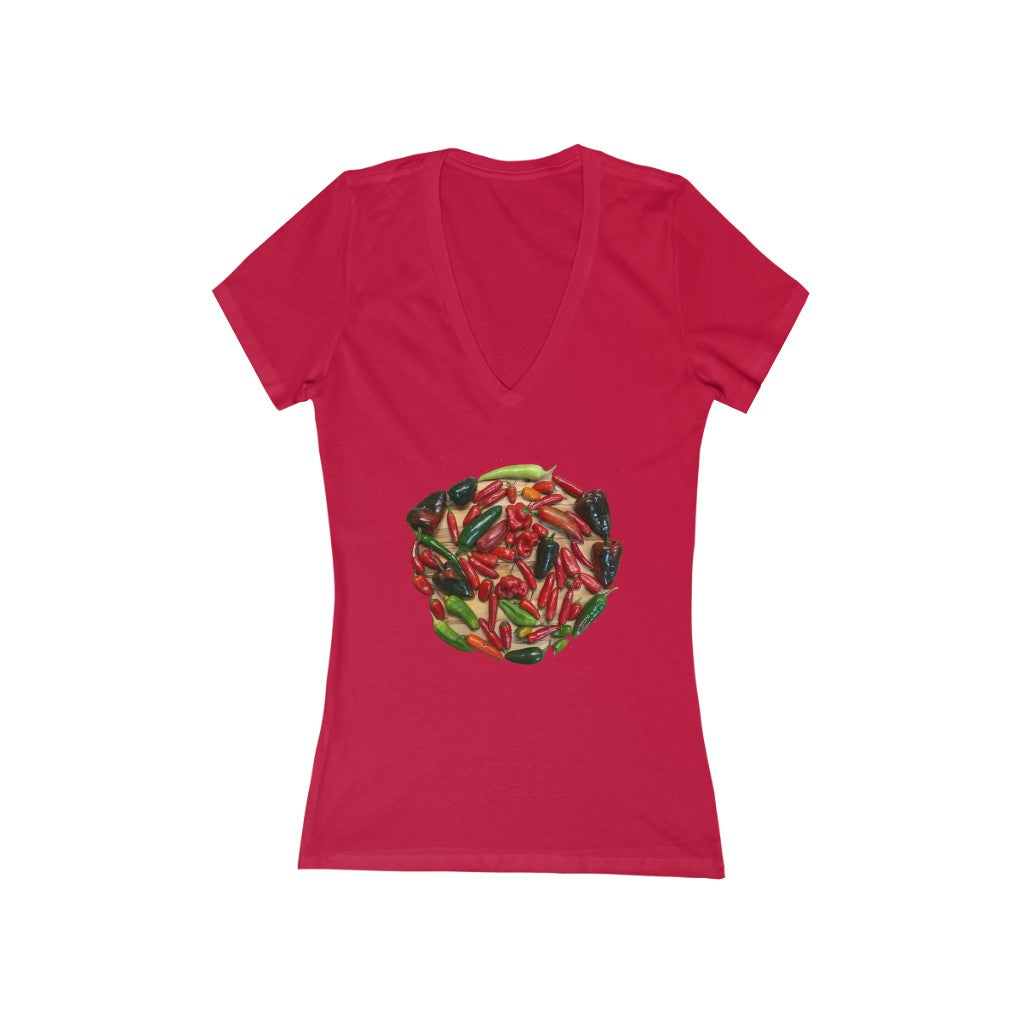 Ring of Fire 1 - Women's Jersey Short Sleeve V-Neck Tee