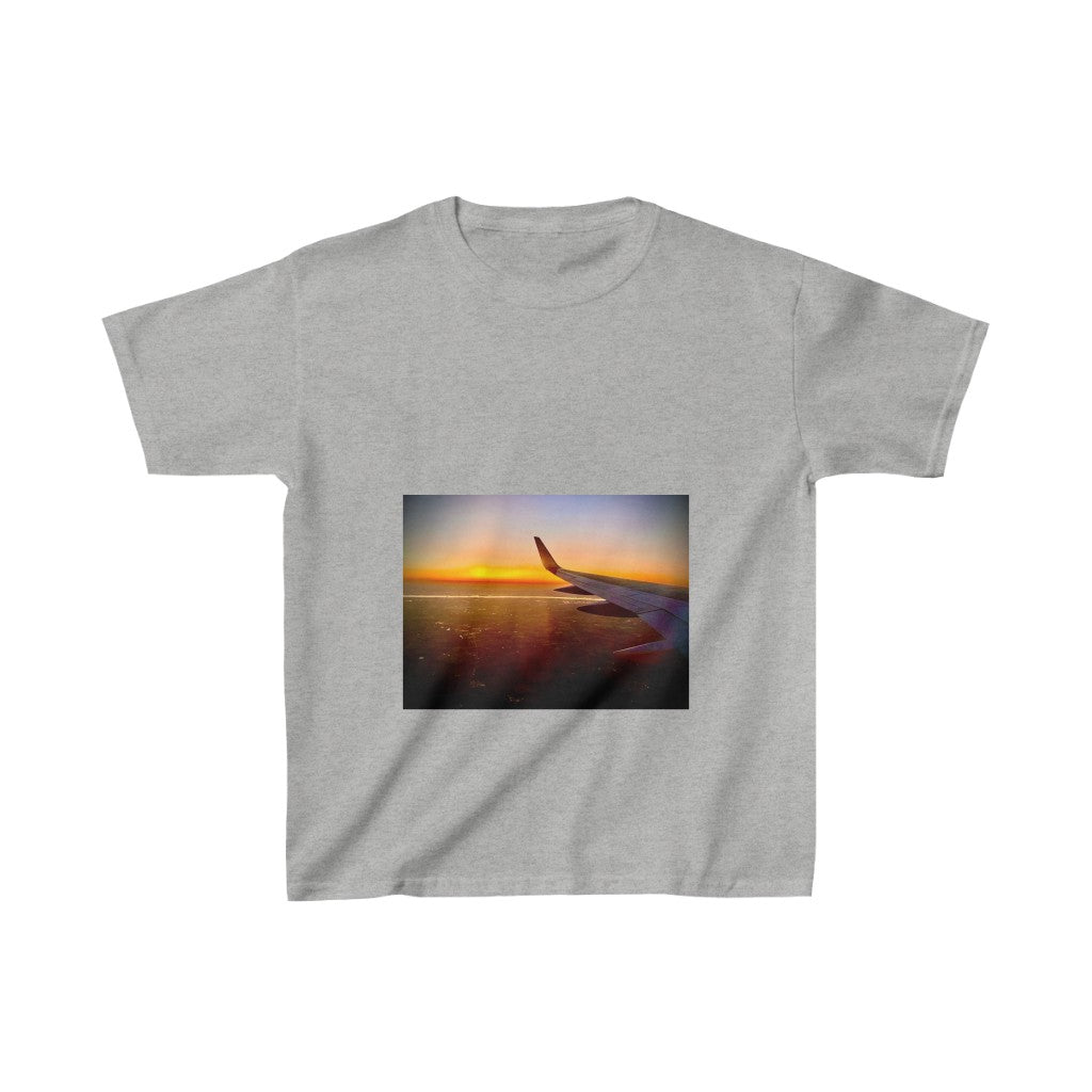 Plane & Sunset - Kids Heavy Cotton™ Tee