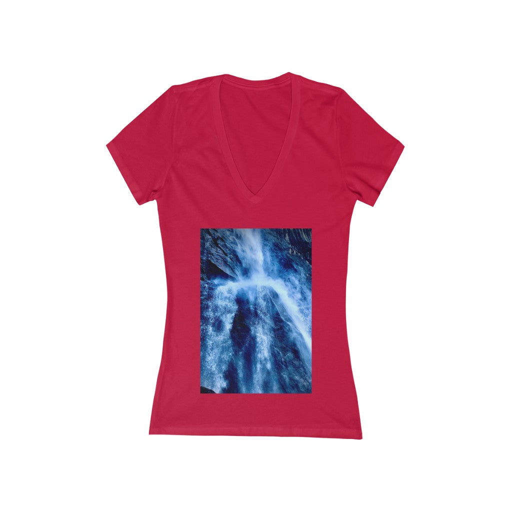 Yosemite Falls 2 - Women's Jersey Short Sleeve V-Neck Tee