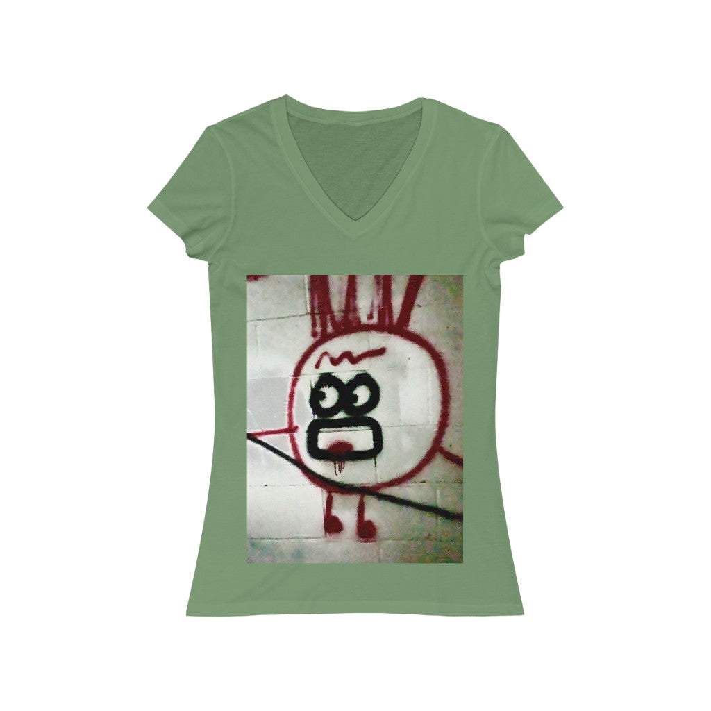 Mr. Cherry - Women's Jersey Short Sleeve V-Neck Tee