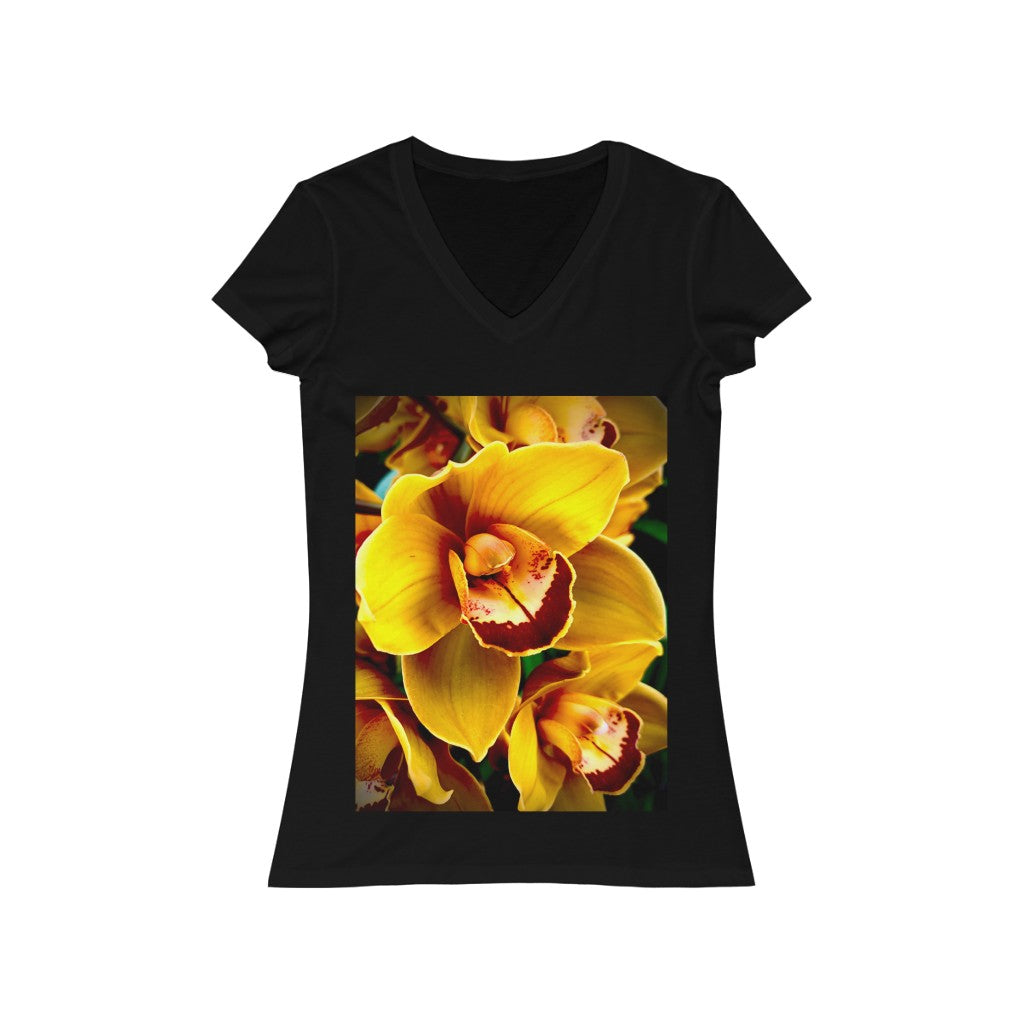 Orchid 8 - Women's Jersey Short Sleeve V-Neck Tee