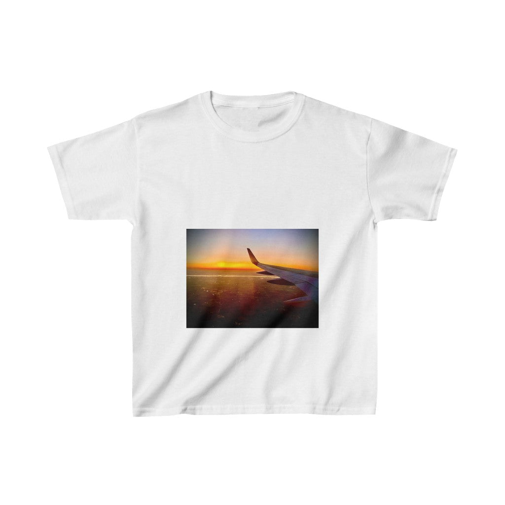 Plane & Sunset - Kids Heavy Cotton™ Tee