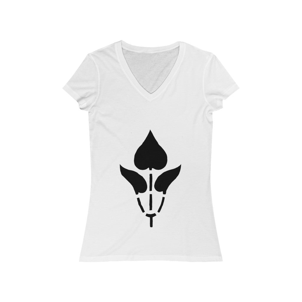 Flower 1 - Women's Jersey Short Sleeve V-Neck Tee