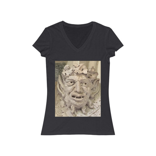 Face 2 - Women's Jersey Short Sleeve V-Neck Tee