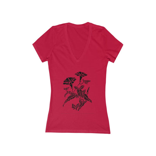 Flower 6 - Women's Jersey Short Sleeve V-Neck Tee