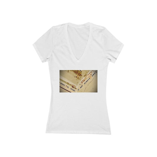Not Always Easy - Women's Jersey Short Sleeve V-Neck Tee