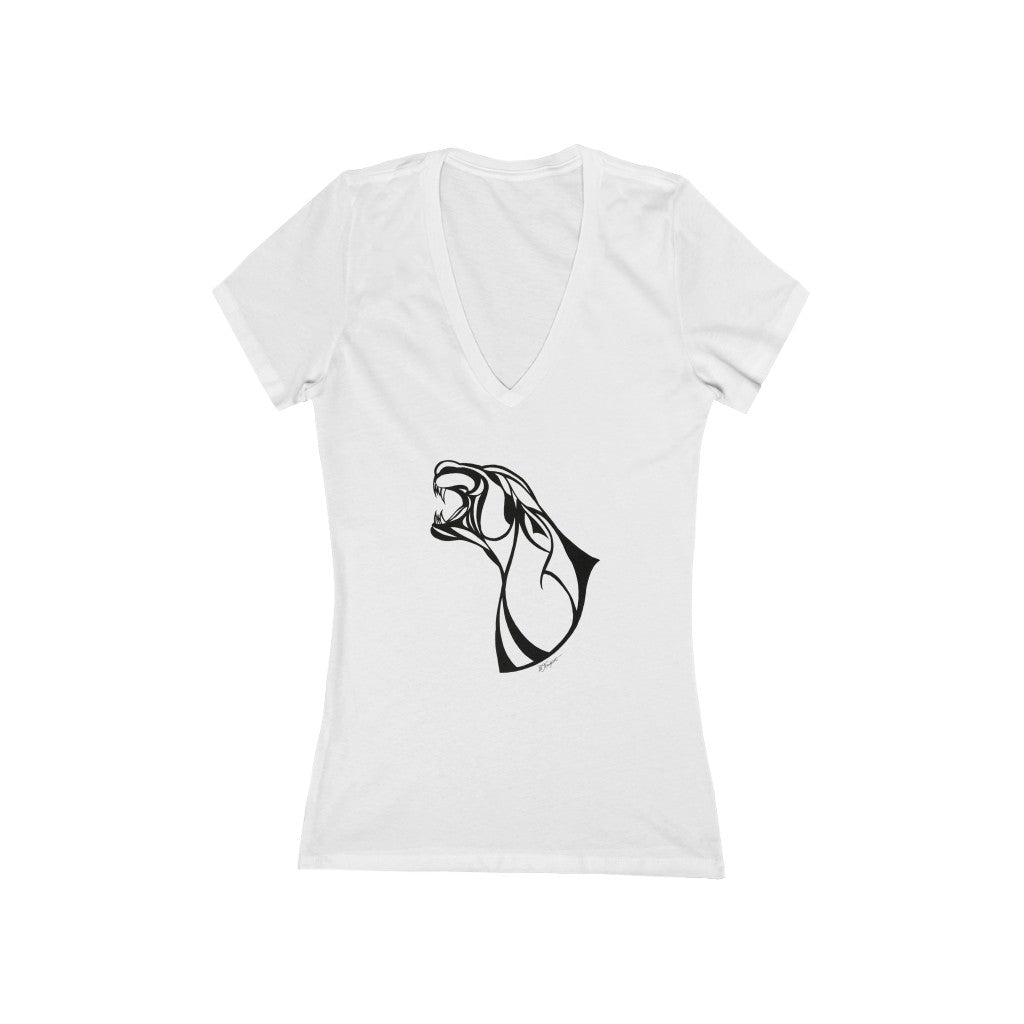 "Panther's Complaint" - Women's Jersey Short Sleeve V-Neck Tee