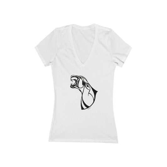 "Panther's Complaint" - Women's Jersey Short Sleeve V-Neck Tee