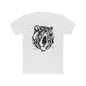 "Bengal Tiger, Head" - Men's Cotton Crew Tee