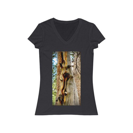Yosemite Tree - Women's Jersey Short Sleeve V-Neck Tee