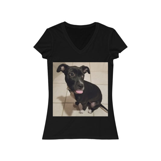 Cutey 2 - Women's Jersey Short Sleeve V-Neck Tee