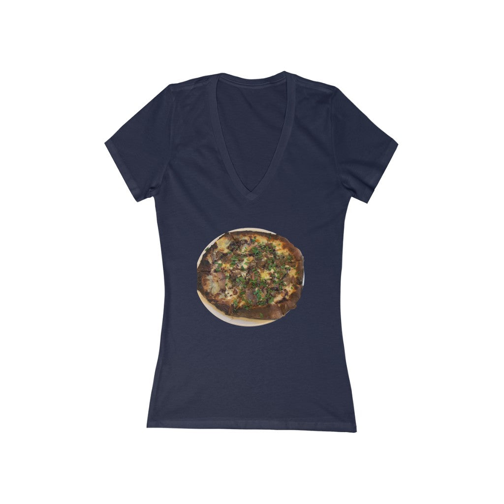 Gormet Pizza - Women's Jersey Short Sleeve V-Neck Tee