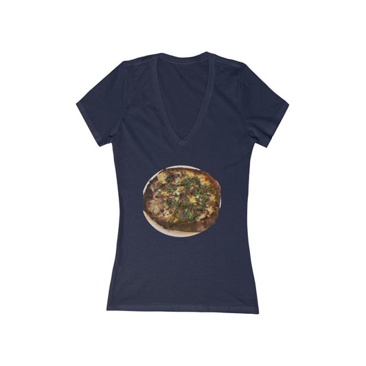 Gormet Pizza - Women's Jersey Short Sleeve V-Neck Tee