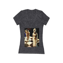 Load image into Gallery viewer, She Did This - Women&#39;s Jersey Short Sleeve V-Neck Tee
